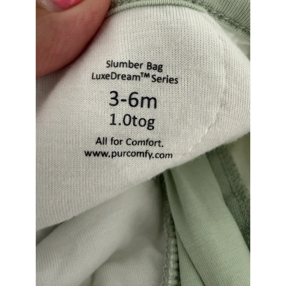 PurComfy LuxeDream Sleep Sacks 3-6M 1.0 TOG Lot 2 Pink Sage Zip Wearable Blanket